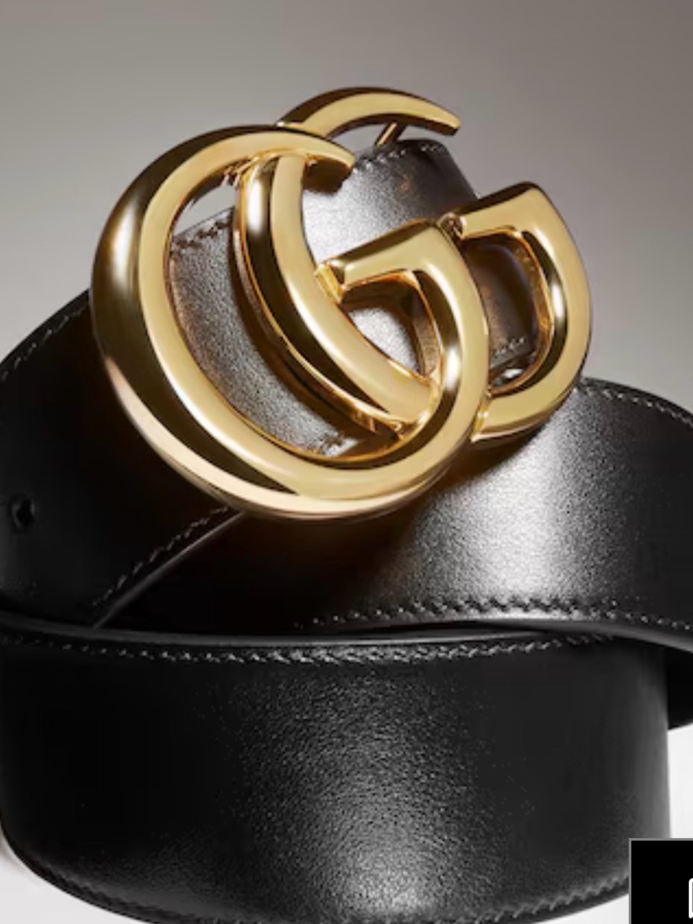 Shiny Gold Marmount GG belt